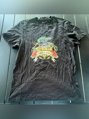 Ethika T-Shirt Black Graphic Tour Tiger Snake Tee, Size Medium.